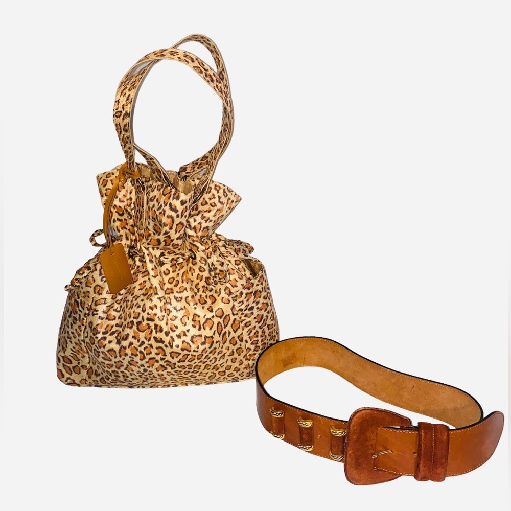 Neiman Marcus Cheetah Drawstring Bag